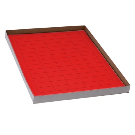 Globe Scientific Label Sheets, Cryo, 38x19mm, for General Use, 20 Sheets, 60 Labels per Sheet, Red, 1200PK LCS-38X19R